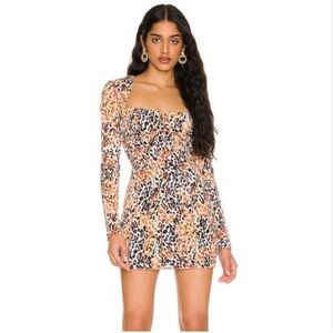H:ours Delilah animal print dress size M NWOT